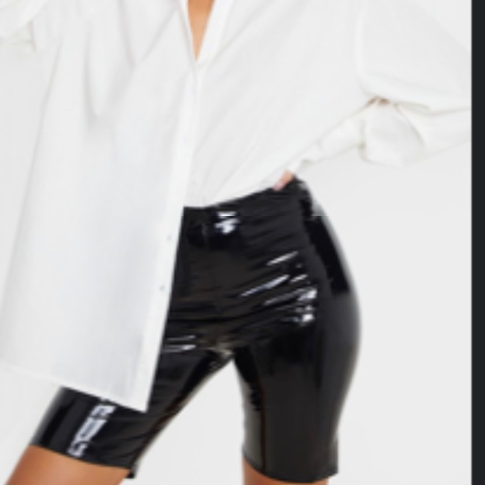 Black Leather Shorts